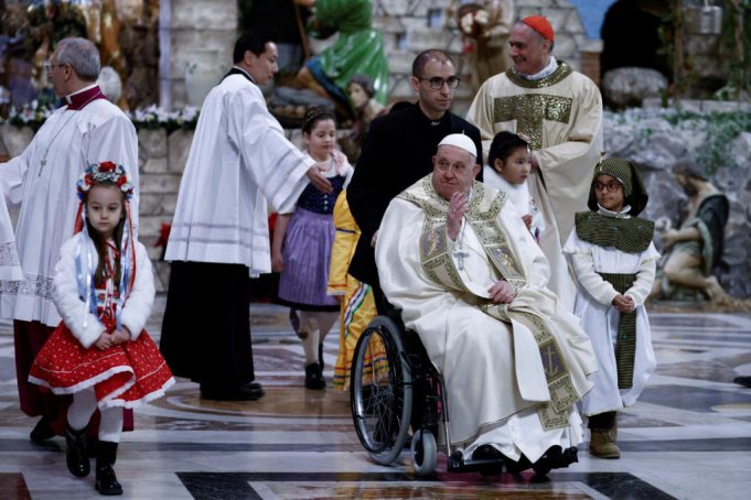 Pope Francis Launches Jubilee Year, Calls for Peace Amid Global Conflicts Pope Francis celebrates Christmas Eve Mass in St. Peter's Basilica at the Vatican