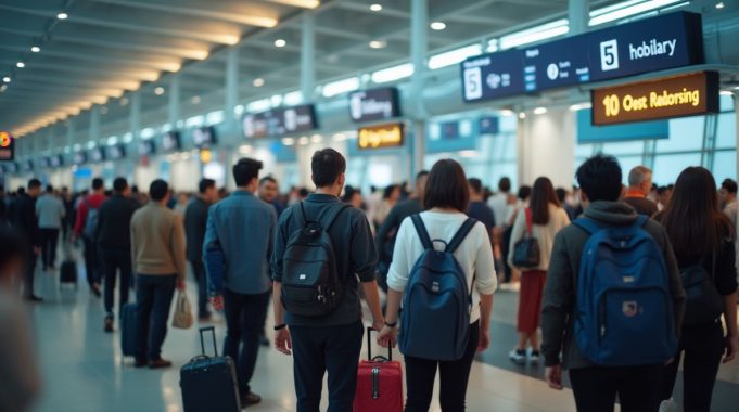 Holiday Travel Surges as Hong Kong International Airport Marks Return to Pre-Pandemic Crowds hong_kong_airport_checkin_counter_holiday_travelers_crowd_eulfmi4gxeqai010swtu_3