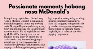 Passionate moments habang nasa McDonald’s HK Pinoy Tv News 22nd Jan to 4th Feb 25 FB Post and Pin up