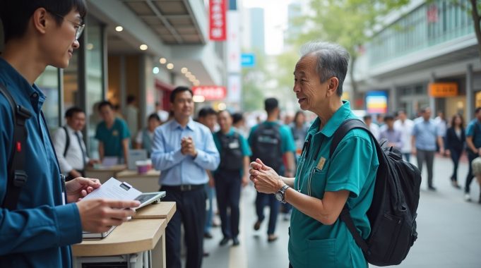 Dental Clinics Tackle No-Show Problem with New Booking Strategy a_short_queue_line_for_hong_kong_dental_service_onsite_registration_booth
