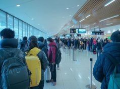 Hongkongers Flock Abroad for Lunar New Year as Local Tourism Thrives crowd_queue_scene_at_the_Hong_Kong_airport_0