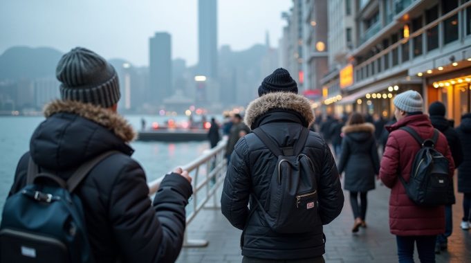 Hong Kong Braces For Winter Chill, Flu Experts Warn Of Potential Outbreak hong_kong_people_wearing_thick_cold_weather_clothing_victoria_harbor_scene