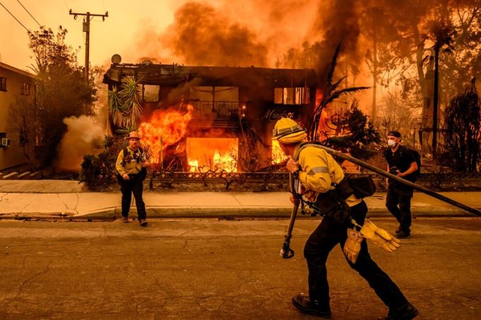 Los Angeles Wildfires Devastate Coastal Communities, Claim Five Lives rampaging wildfires around Los Angeles