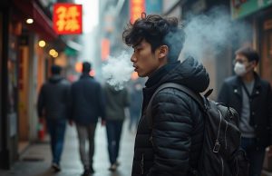 Hong Kong Grapples with Surge in ‘Space Oil’ Drug Cases, Plans Legislative Crackdown young_hong_kong_people_vaping_in_a_street_alley_2