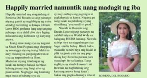 Happily married na muntik nang madagit ng iba HK Pinoy Tv News 5th - 18th Mar 25 FB Post and Pin up