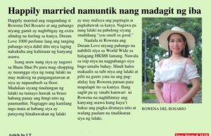 Happily married na muntik nang madagit ng iba HK Pinoy Tv News 5th - 18th Mar 25 FB Post and Pin up