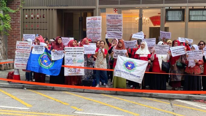Migrant Domestic Workers in Hong Kong Demand Living Wage, Regulated Hours AMCB photo