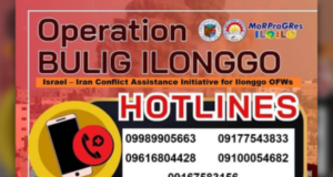 Iloilo Province Launches Emergency Hotline for Overseas Workers Amid Middle East Tensions Operation Bulig Ilonggo hotline