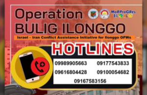 Iloilo Province Launches Emergency Hotline for Overseas Workers Amid Middle East Tensions Operation Bulig Ilonggo hotline