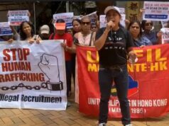 Two-Year Fight for Justice: OFWs in Hong Kong Demand Concrete Action in Nina Mabatid Trafficking Case UNFIL-Migrante protest stop human trafficking