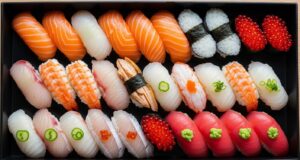 HKSAR Keeps Japanese Seafood Import Ban Despite China’s Partial Reopening a-large-variety-of-sushi-is-placed-on-the-table-i-