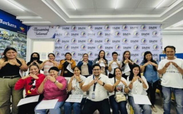 15 overseas Filipino workers who received cash assistance