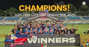 Philippine U16 Boys National Team Crowned Champions of 2025 Lion City Cup Philippine U16 Boys National Team