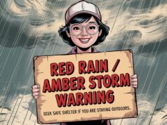 Tropical Cyclone Remnants Trigger Red Rain and Amber Storm Warning Red Rain Amber Storm Warning