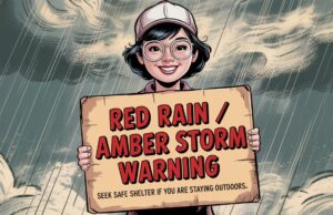 Tropical Cyclone Remnants Trigger Red Rain and Amber Storm Warning Red Rain Amber Storm Warning