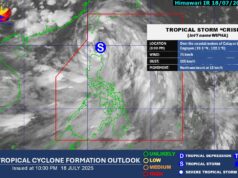 Tropical Storm Crising Moves Away from Northern Luzon, Signals Raised typhoon Crising