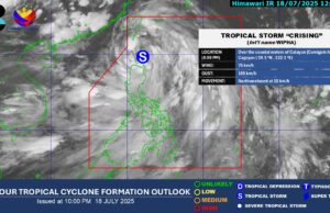 Tropical Storm Crising Moves Away from Northern Luzon, Signals Raised typhoon Crising