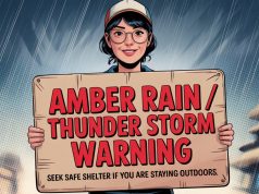 Heavy Rain Forces Suspension of Classes Across Hong Kong Amber Rain Thunder Storm Warning_BA
