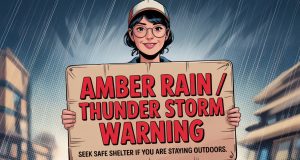 Heavy Rain Forces Suspension of Classes Across Hong Kong Amber Rain Thunder Storm Warning_BA