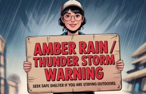 Heavy Rain Forces Suspension of Classes Across Hong Kong Amber Rain Thunder Storm Warning_BA