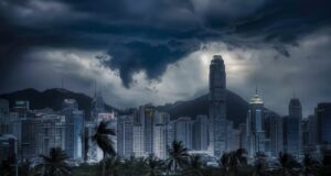 Torrential Rains Battered Hong Kong, Disrupting Transport and Closing Schools Torrential Rains Flood Hong Kong v2