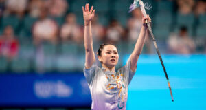Hong Kong Wushu Star Lydia Sham Strikes Gold in Dazzling World Games Performance Wushu athlete Lydia Sham claims third gold for HK