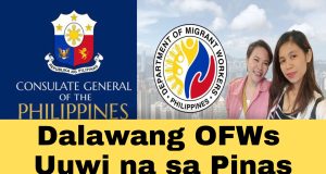 Konsulado Tumulong sa Dalawang OFWs sa Pagpapa-uwi sa Pinas 2 OFWs previously missing