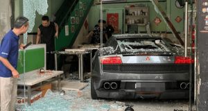 Six Hurt as Lamborghini Plows Into Macau Restaurant Six Hurt as Lamborghini Plows Into Macau Restaurant