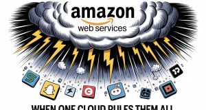Amazon Cloud Outage Disrupts Global Services, from Snapchat to Banks an-editorial-cartoon-illustration-depict_Amazon outage 02