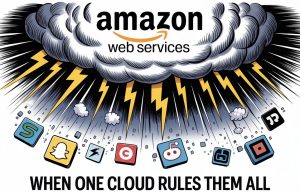 Amazon Cloud Outage Disrupts Global Services, from Snapchat to Banks an-editorial-cartoon-illustration-depict_Amazon outage 02
