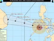 Typhoon Tino Maintains Strength as It Crosses Northern Palawan; Signal No. 4 Hoisted in Several Areas tino-5am-nov-5-2025, (PAGASA graphics)