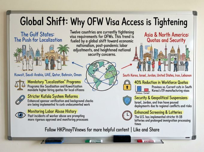 12 countries tightening OFW visas Global OFW Visa Access Tightening