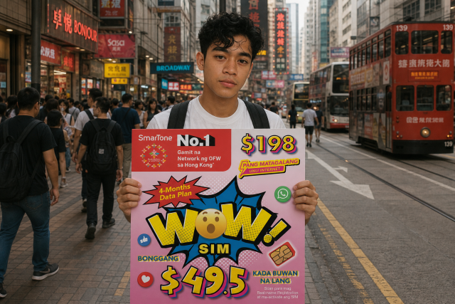 Pinoy guy with Wow promo