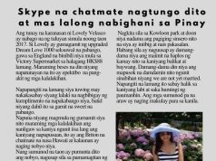 Skype na chatmate nagtungo dito ay mas lalong nabighani sa Pinay HK Pinoy Tv News 18th Mar - 14th Apr 26 FB Post and Pin up