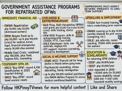 What every repatriated OFW should know about government assistance programs that can help them What every repatriated OFW should know about what government assistance programs