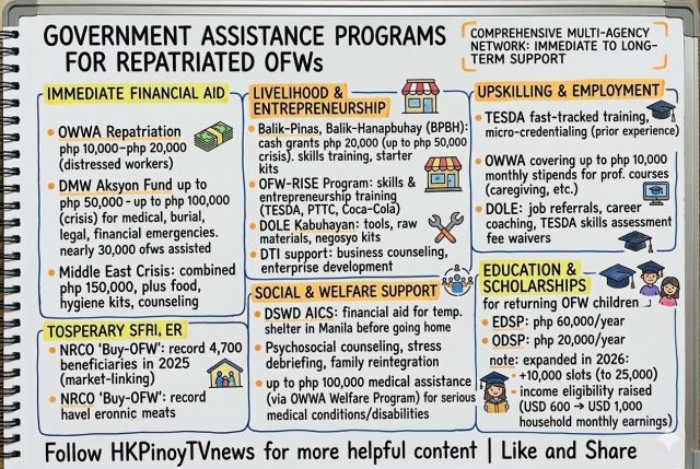 What every repatriated OFW should know about what government assistance programs