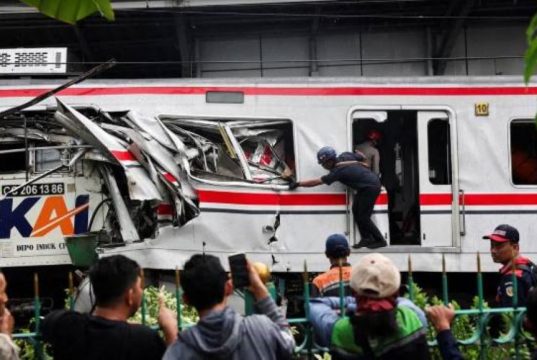 14 Dead After Long-Distance Train Slams Into Stationary Commuter Train Near Jakarta 14 Dead After Long-Distance Train Wreck Near Jakarta