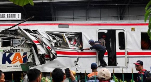 14 Dead After Long-Distance Train Slams Into Stationary Commuter Train Near Jakarta 14 Dead After Long-Distance Train Wreck Near Jakarta