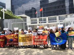 Migrant Workers in Hong Kong Face Worsening Conditions, Advocacy Group Says AMCB Hong Kong Macau protest action on May 1