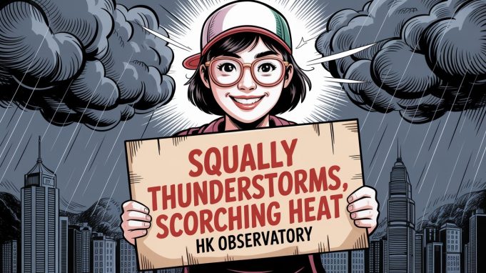 Hong Kong Braces for Scorching Heat, Storms as Tropical Cyclone Jangmi Tracks Toward Ryukyus Squally Thunderstorms, Scorching Heat