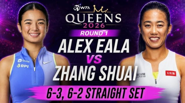 Alex Eala beats China's Zhang Shuai at the WTA Queen's Club-modified Alex Eala beats China's Zhang Shuai at the WTA Queen's Club-modified