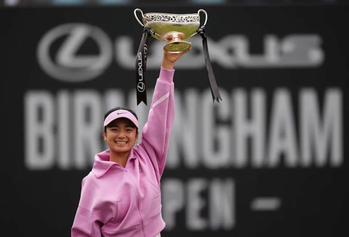 Eala Captures Birmingham Classic Title, Joins Pantheon of Champions Alex Eala holding the trophy at the Birmingham Classic