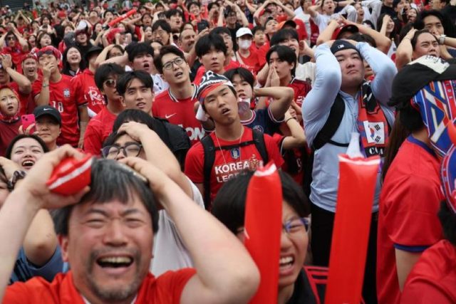 South Korea fans images after Crash Out of World Cup