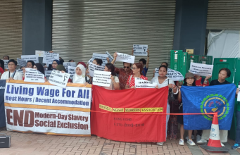 AMCB Demands Living Wage, Better Conditions for Hong Kong’s Migrant Domestic Workers AMCB demand Living Wage For All 02