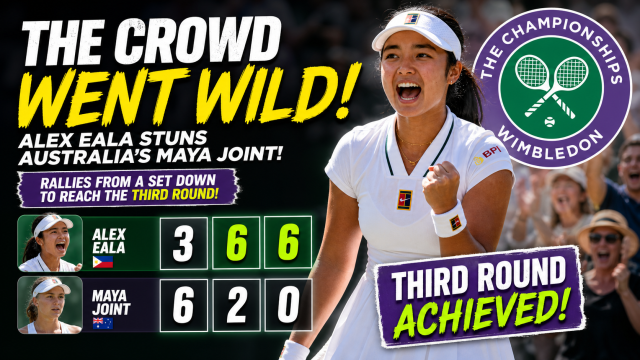Alex Eala beats opponent to reach the third round of Wimbledon Alex Eala beats opponent to reach the third round of Wimbledon