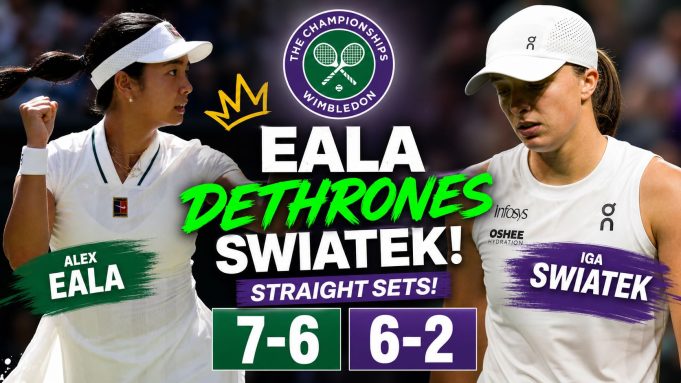 Alex Eala dethrones reigning Wimbledon champion Iga Swiatek in straight sets Alex Eala dethrones reigning Iga Swiatek in straight sets