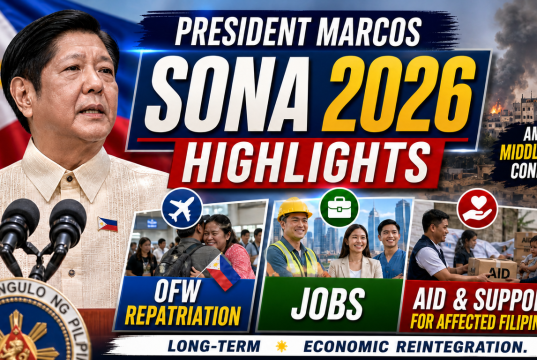 SONA Highlights OFW Repatriation, Jobs, Aid Amid Middle East Conflict SONA 2026 highlights on OFWs
