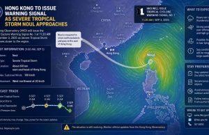 Hong Kong to Issue Warning Signal as Severe Tropical Storm Noul Approaches Severe Tropical Storm Noul
