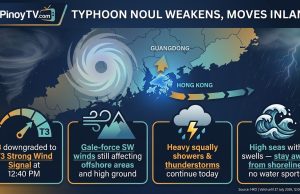 Hong Kong to Issue Warning Signal as Severe Tropical Storm Noul Approaches Weakening Typhoon Noul Moves Inland