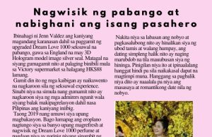 Nagwisik ng pabango at nabighani ang isang pasahero HK Pinoy Tv News 30th Sep 26 - 27th Oct 26 FB Post and Pin up